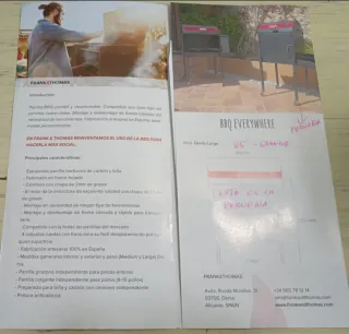 Barbacoa desmontable metal gris/rojo