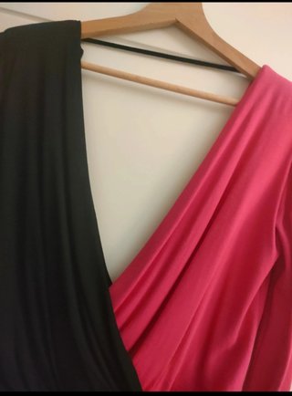 Body OVS bicolore nero e fucsia taglia S