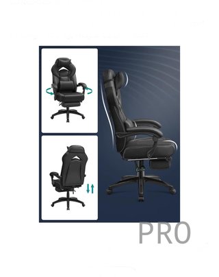 Silla Gaming, Silla de Oficina, Ordenador, Diseño Ergonómico, con Reposapiés