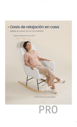 Silla Mecedora, con Reposabrazos, Reclinable