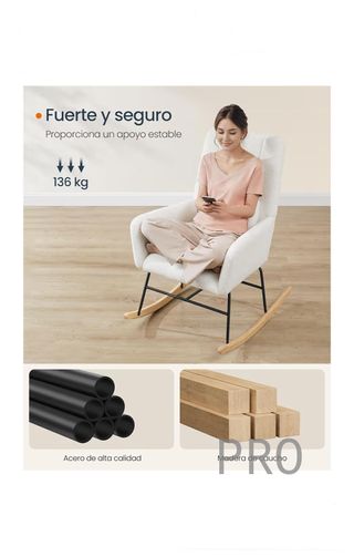 Silla Mecedora, con Reposabrazos, Reclinable