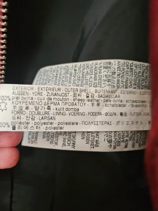 Cazadora cuero Isaco Roja