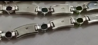 Pulsera Plata 925 Marquesitas Piedras Naturales