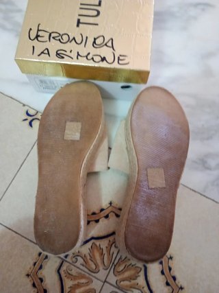 Tulipano Beige Sandali Zeppa