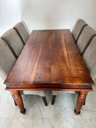 Mesa comedor estilo colonial 180 cms.