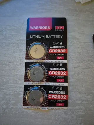 3 Pilas Warriors CR2032 Litio 3V