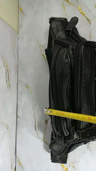 Riñonera Piel Vintage Negra  Nueva