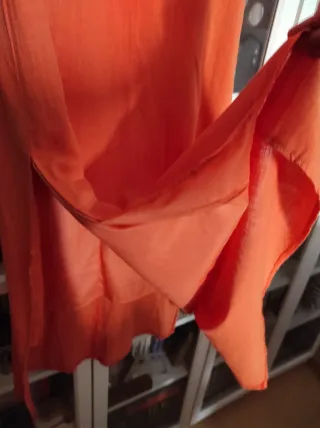 Vestido Túnica Naranja T.M con Pedrería