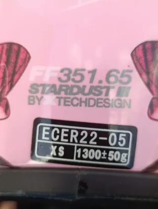 Casco moto LS2 FF350 Stardust rosa – talla XS