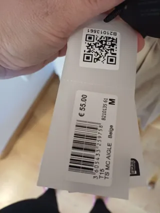 Camiseta beige mujer IKKS con estampado