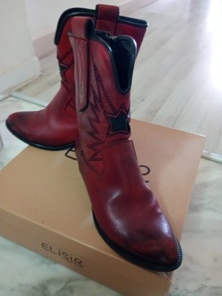 Stivali ELİSİR Rossi con Zip