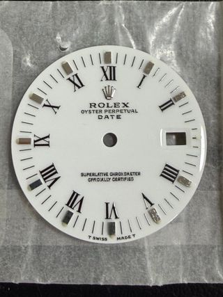 Esfera Rolex Oyster Perpetual Date Blanca