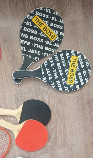 Lote de palas y raquetas