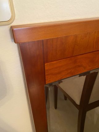 Espejo de madera y cristal
