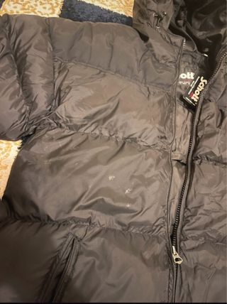 Abrigo largo acolchado Schott negro