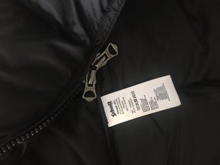 Abrigo largo acolchado Schott negro