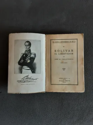 LIBRO ANTIGUO 1930 BOLIVAR EL LIBERTADOR