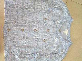 Giacca donna azzurra con bottoni
