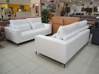 Sofá Rinconera Blanco Tela