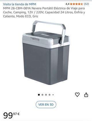 Nevera Portátil Camping 24L 12V/220V