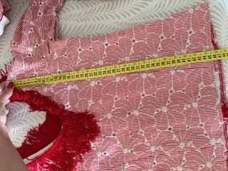 Vestido Flamenca 2 Piezas Rojo y Blanco