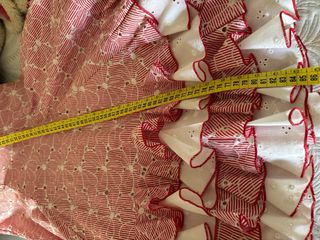 Vestido Flamenca 2 Piezas Rojo y Blanco