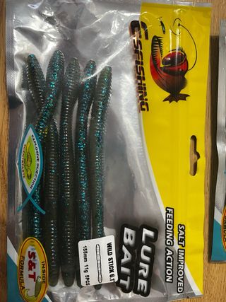 Vinilos pesca black bass variados