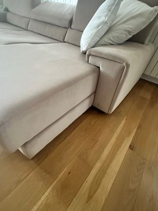 Sofá modular beige de tela