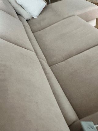Sofá modular beige de tela