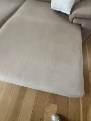 Sofá modular beige de tela