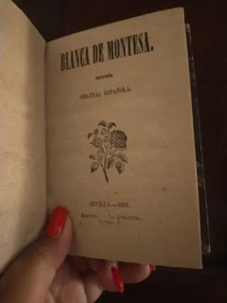 Novela romántica  Blanca de Montesa 1859 colección