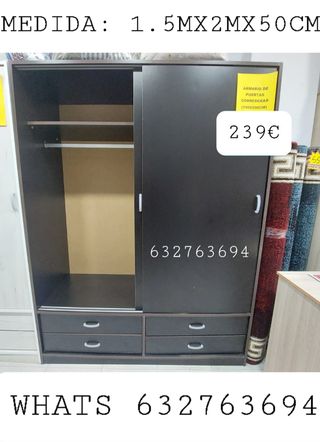 Armario puertas correderas 1.5x2x0.5m