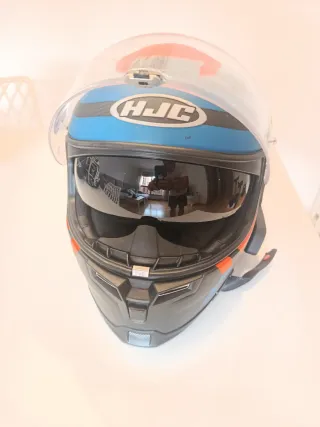 Casco Moto HJC RPHA 70 Negro/Azul/Naranja Talla M