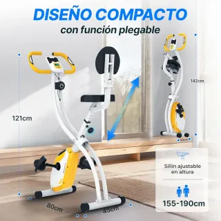 Bicicleta estática plegable Ultrasport. Impecable!