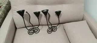 Juego de 2 candelabros negros