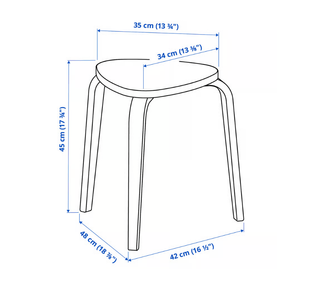 CHOLLO! 3 Taburetes Apilables Ikea KYRRE Negros