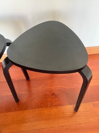 CHOLLO! 3 Taburetes Apilables Ikea KYRRE Negros