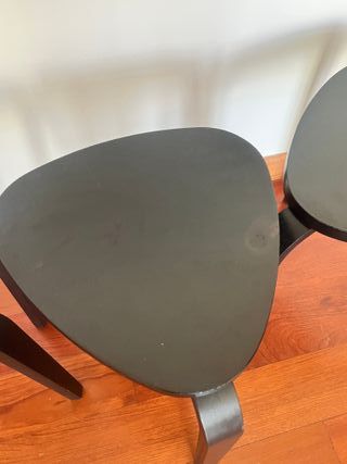 CHOLLO! 3 Taburetes Apilables Ikea KYRRE Negros