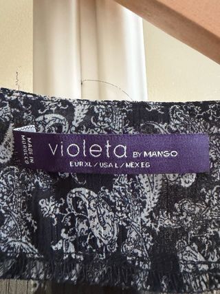 Camisa transparente Violeta by Mango Talla XL