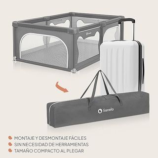 Parque infantil Lionelo Willow 120x180 cm gris