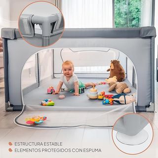 Parque infantil Lionelo Willow 120x180 cm gris