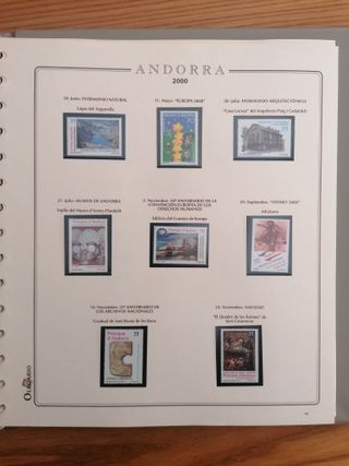 ÁLBUM DE SELLOS ANDORRA de 1980 al 2010