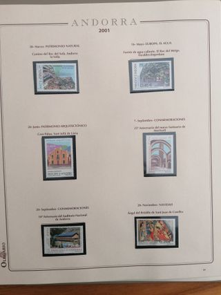 ÁLBUM DE SELLOS ANDORRA de 1980 al 2010