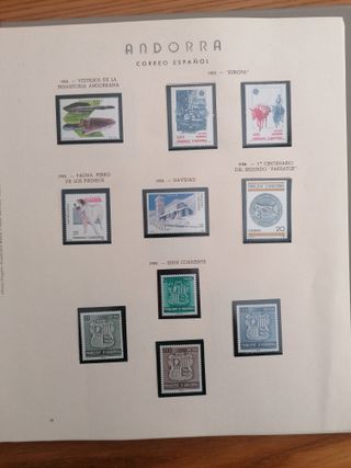 ÁLBUM DE SELLOS ANDORRA de 1980 al 2010