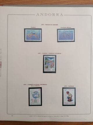 ÁLBUM DE SELLOS ANDORRA de 1980 al 2010