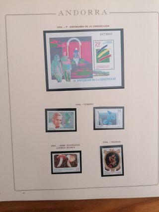 ÁLBUM DE SELLOS ANDORRA de 1980 al 2010