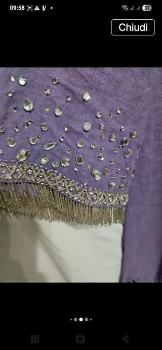 Túnica Luisa Spagnoli con perline e strass
