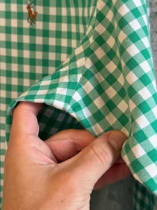 Camicia Ralph Lauren a quadri verde con QR CODE