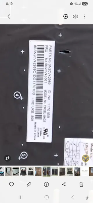 Teclado Lenovo Thinkpad l13 gen2