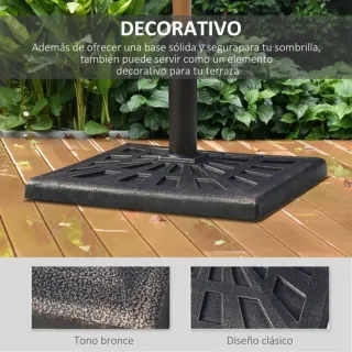 Base para sombrilla de metal